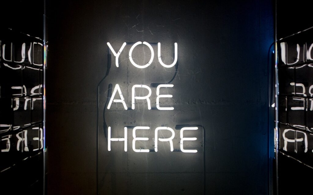 Image of a sign saying you are here